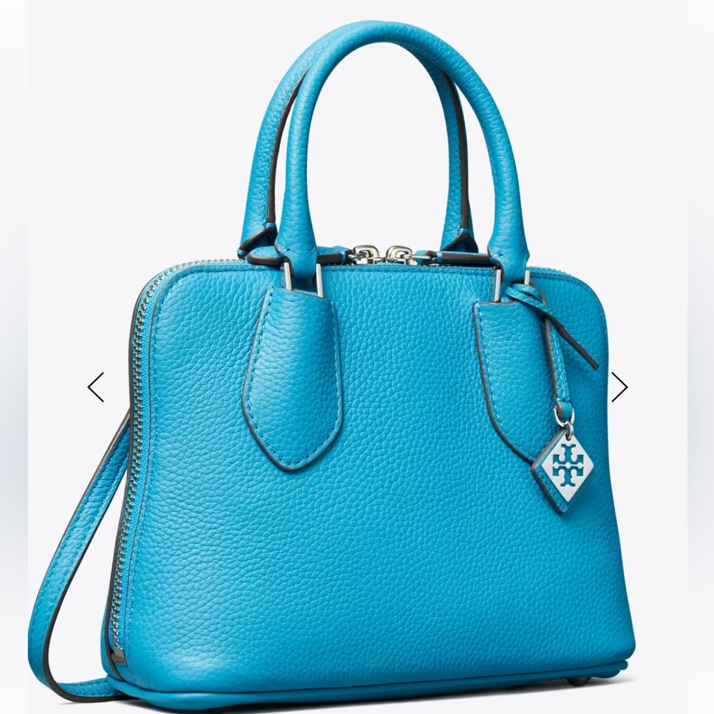 BNWT Tory Burch Blue Leather Satchel
